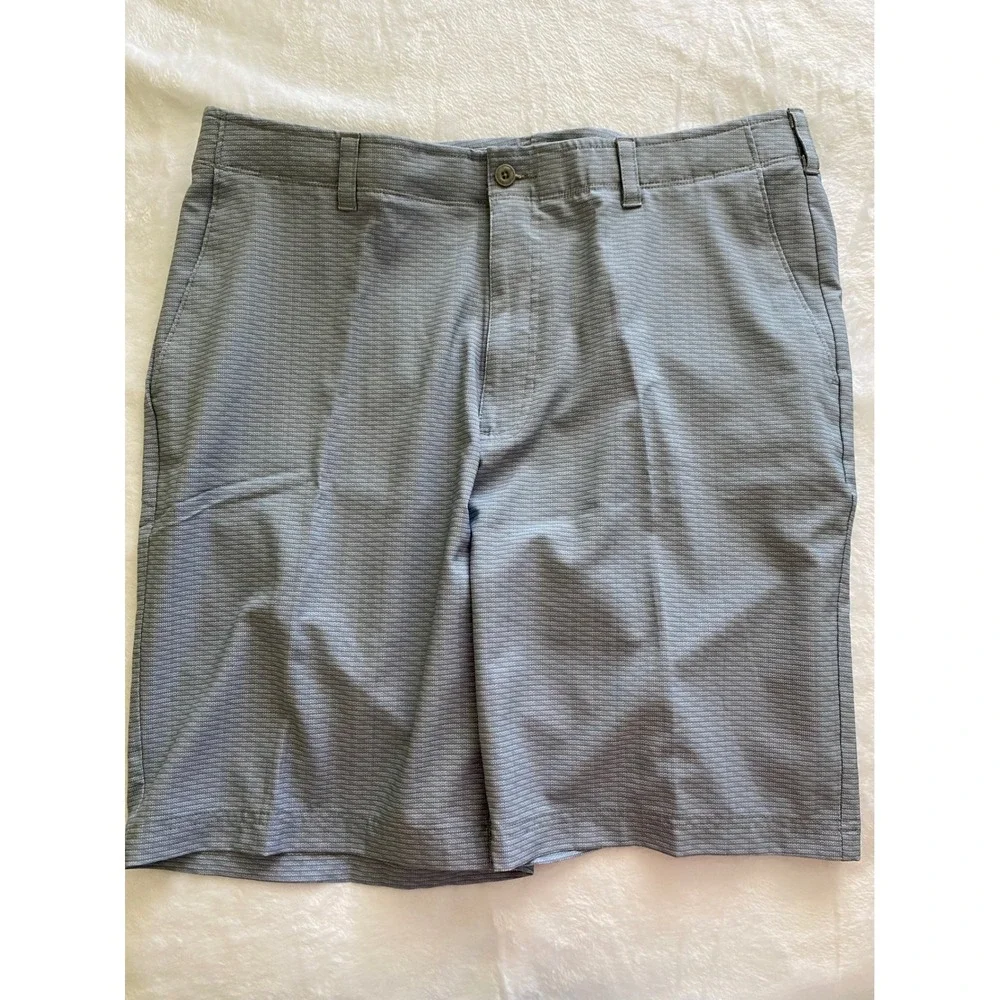Ben Hogan Mens Golf Shorts Size 38 Grey Textured Performance Active Flat Front